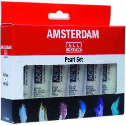 Акрилові фарби Royal Talens Amsterdam Standard 6 перламутрових кольорів по 20 мл (8712079398798)
