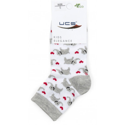 Шкарпетки дитячі UCS Socks зі слониками (M0C0101-2116-1B-white)