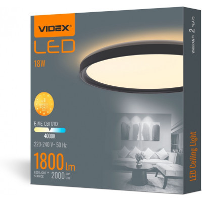 Світильник Videx DL3R 18W 4000K (VL-DL3R-184B)