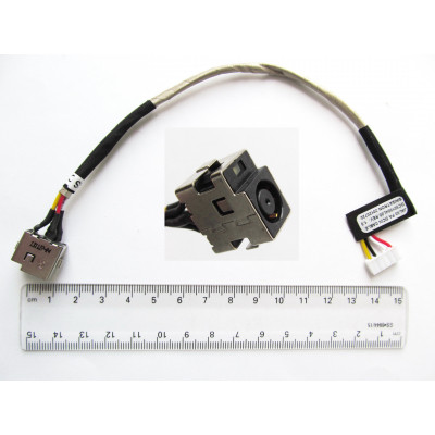 Роз&#039;єм живлення ноутбука з кабелем для HP PJ064 (7.4mm x 5.0mm + center pin), 5(4)-pi Универсальный (A49032)
