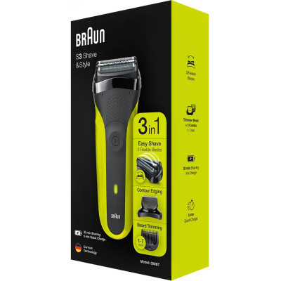 Електробритва Braun Series 3 300BT 5408 black/green