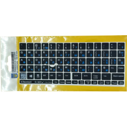 Наклейка на клавіатуру BestKey непрозора чорна, 76, синій (BKU13BLU/013)