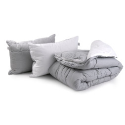 Ковдра Руно Grey White + 2 подушки 50х70, 200 х 220 (925.52_Grey White)