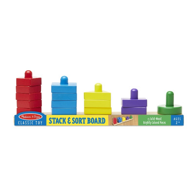Розвиваюча іграшка Melissa&amp;Doug дерев&#039;яні пірамідки на платформі (MD10379)