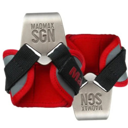 Гаки для тяги на зап'ястя MadMax MFA-330 Lat Hooks Antic silver/Grey/Red (MFA-330-U)