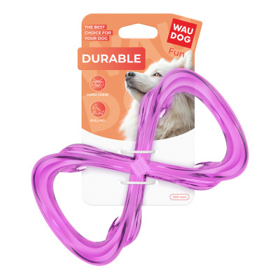 Іграшка для собак WAUDOG Fun Durable Вісімка 200 мм фіолетова (62189)