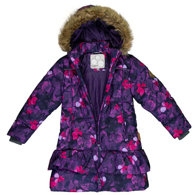 Пальто дитяче Huppa WHITNEY 12460030 ліловий з принтом 116 (4741468686073)