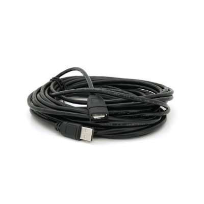 Дата кабель USB 2.0 AM/AF 10.0m ferrite black Voltronic (YT-AM/AF-10BL)