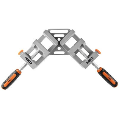 Струбцина Neo Tools кутова, алюмінієва, дві напрямні 75 мм, 70х70мм (45-491)