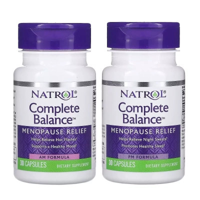 Вітамінно-мінеральний комплекс Natrol Complete Balance, Menopause Relief, AM/PM, Two Bottles 30 Ca (NTL03001)