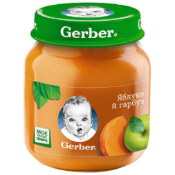 Дитяче пюре Gerber Яблуко і гарбуз, 130 г (1227245)