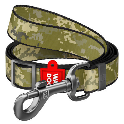 Повідок для собак WAUDOG Nylon &quot;Мілітарі&quot; S Ш 15 мм Д 152-183 см (370-4026)