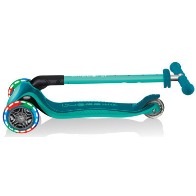 Самокат Globber Primo Foldable Plus Lights зелений (439-107)