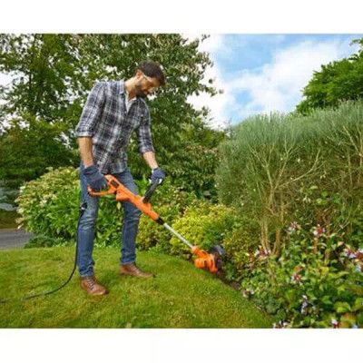 Тример садовий Black&amp;Decker 0.45 кВт, ширина косіння 25 см, 7300 об/хв, вага 2.4 кг (BESTA525)