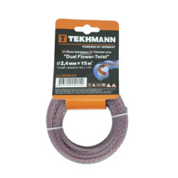Жилка косильна Tekhmann &quot;DUAL Flower-Twist&quot; 2,4 мм x 15 м (T.40924015)