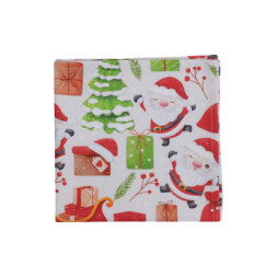 Серветка на стіл Прованс Санта на білому 40х40 см (035752)