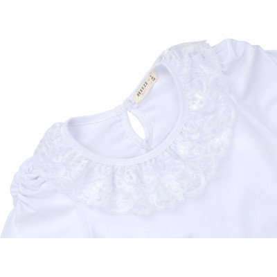 Кофта дитяча Breeze з мереживом (11179-128G-white)