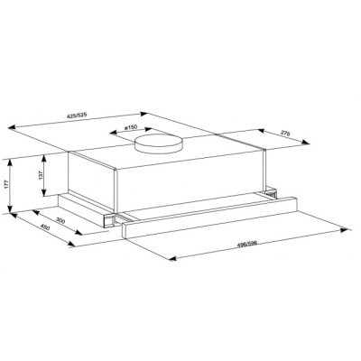 Витяжка кухонна Eleyus LOTUS 1000 50 WH
