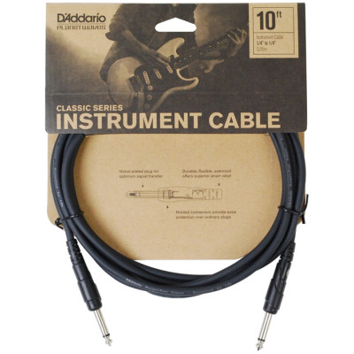 Інструментальний кабель D&#039;Addario Classic Series Instrument Cable 3m (PW-CGT-10)