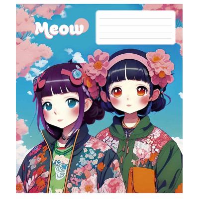 Зошит Школярик Kawaii 48 аркушів лінія (048-3302L)