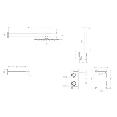 Душовий гарнітур Nett TSB-473