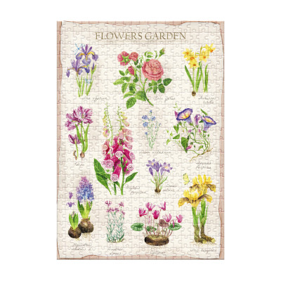 Пазл DoDo Easy-L Ботаніка. Квітковий сад (300614)