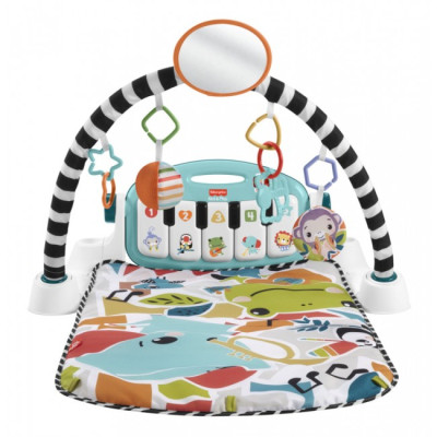 Дитячий килимок Fisher-Price ігровий центр блакитний Натискай та грай з технологією Smart Stages (англ.) (HWY58)