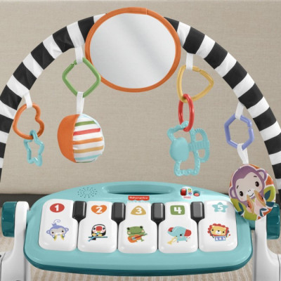 Дитячий килимок Fisher-Price ігровий центр блакитний Натискай та грай з технологією Smart Stages (англ.) (HWY58)