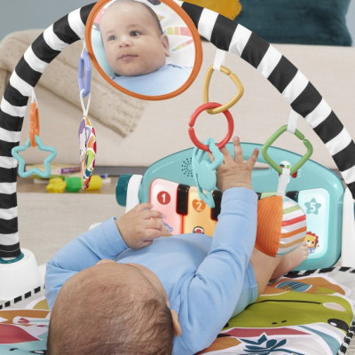 Дитячий килимок Fisher-Price ігровий центр блакитний Натискай та грай з технологією Smart Stages (англ.) (HWY58)