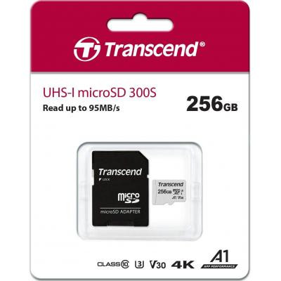 Карта пам&#039;яті Transcend 256GB microSDXC class 10 UHS-I (TS256GUSD300S-A)