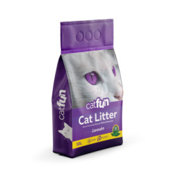Наповнювач для туалету Catfun бентонітовий з ароматом лаванди 10 л (8683655071483)