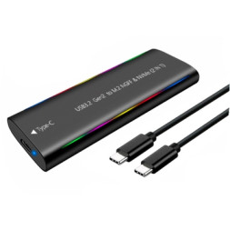 Кишеня зовнішня Dynamode M.2 SSD NVMe/SATA combo USB3.2 GEN2 Type-C aluminium black (DM-CAD-SSD10)