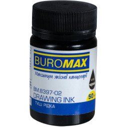 Туш для креслення Buromax 50 мл чорний (BM.8397-02)