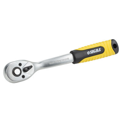 Тріскачка Sigma із вигнутою ручкою 3/8&quot; 200мм 72T CrV (6050081)