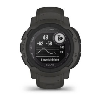 Смарт-годинник Garmin Instinct 2, Solar, Graphite, GPS (010-02627-00)