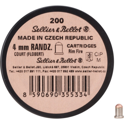 Патрони Флобера Sellier &amp; Bellot Bellot Randz Curte кал. 4 mm short 200 шт (V355332)