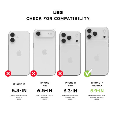 Чохол до мобільного телефона UAG iPhone 17 Pro Max Essential Armor MagSafe Ash (114541113131)