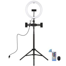 Набір блогера Puluz Ring USB RGBW LED lamp PKT3055B 10.2&quot; + tripod 1.65 м (PKT3055B)