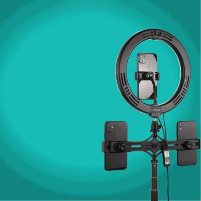 Набір блогера Puluz Ring USB RGBW LED lamp PKT3055B 10.2&quot; + tripod 1.65 м (PKT3055B)