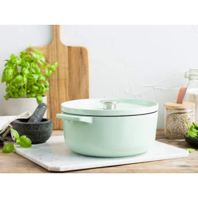 Каструля KitchenAid чавунна з кришкою 3,3 л Фісташкова (CC007433-001)