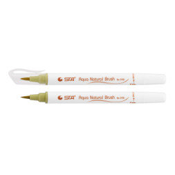 Художній маркер STA пензлик акварельний AQUA NATURAL BRUSH 3700, оливково жовтий (STA3700-55)