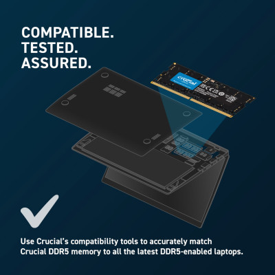 Модуль пам&#039;яті для ноутбука SoDIMM DDR5 32GB (2x16GB) 5600 MHz Ripjaws Micron (CT2K16G56C46S5)