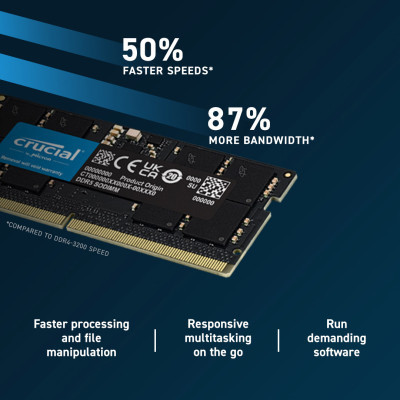 Модуль пам&#039;яті для ноутбука SoDIMM DDR5 32GB (2x16GB) 5600 MHz Ripjaws Micron (CT2K16G56C46S5)