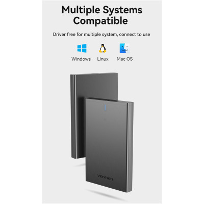 Кишеня зовнішня Vention 2.5&quot; HDD/SSD USB 3.0 Micro-B Black (KPAB0)