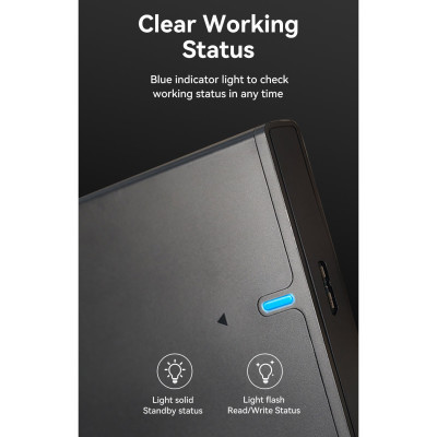 Кишеня зовнішня Vention 2.5&quot; HDD/SSD USB 3.0 Micro-B Black (KPAB0)