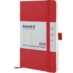 Тижневик Axent датований 2025 Partner Soft Skin 125х195 мм, червоний (8509-25-06-A)