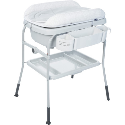 Ванночка Chicco з сповивальним столиком Cuddle &amp; Bubble Сіро-білий (79348.39)