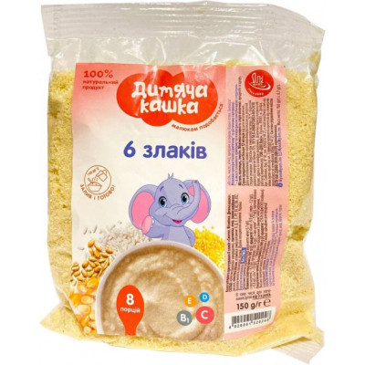 Дитяча каша Дитяча кашка 6 злаків 150 г (4820001520248)