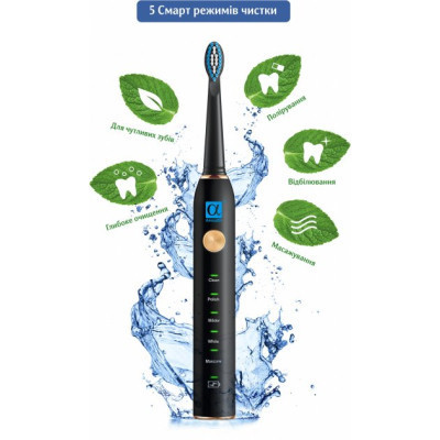 Електрична зубна щітка AHealth SMART SONIC SMILE 1 black (AHsss1b)