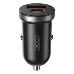 Зарядний пристрій XO CC56 USB-C PD30W + USB-A Black (CC56_Black)